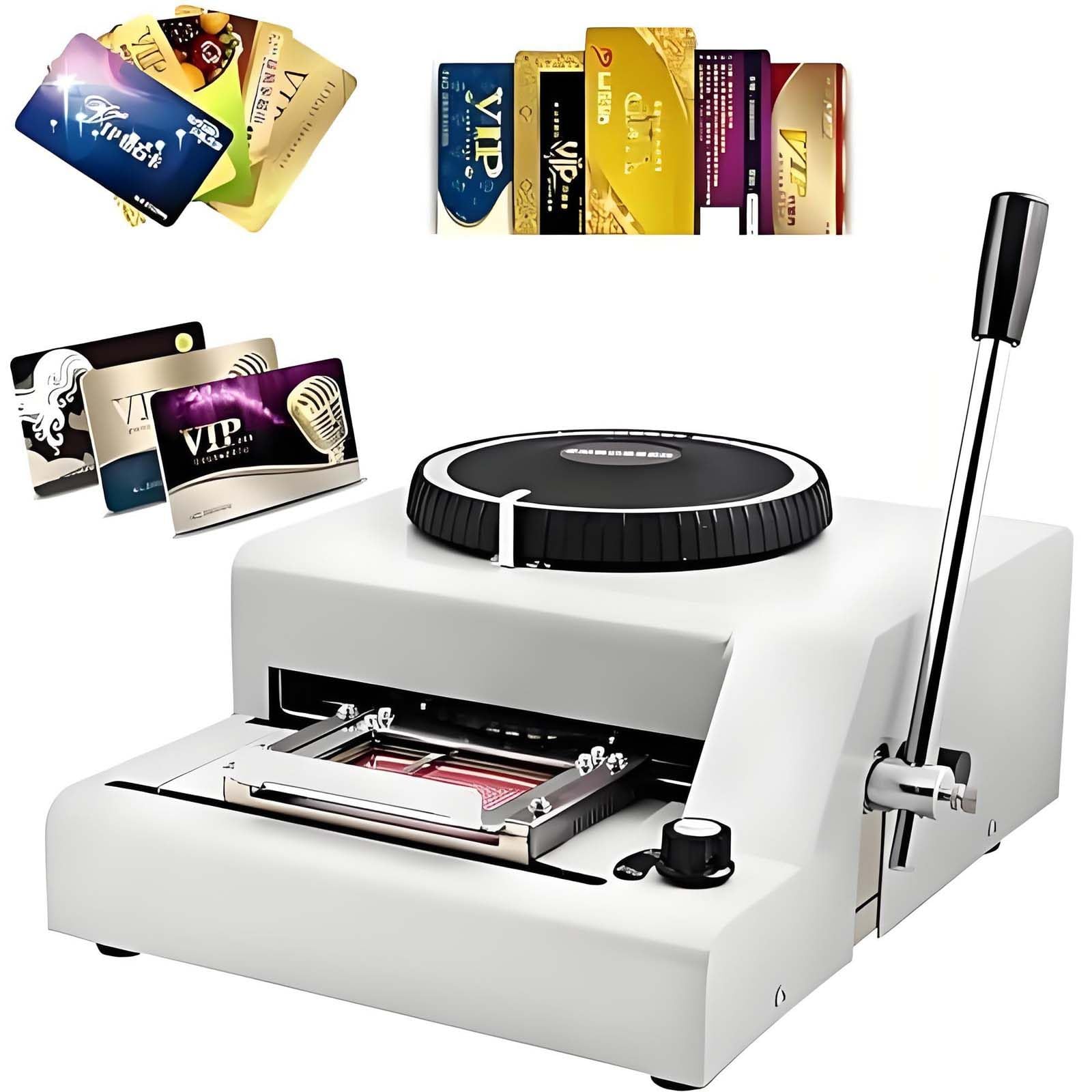 GUTYGIO Manual PVC & Plastic Card Printer, Embosser Machine for Card Making,72 Alpha-Numeric Symbol Wheels, Create Raised Text On Credit Card Size (85.5x55mm) Blanks