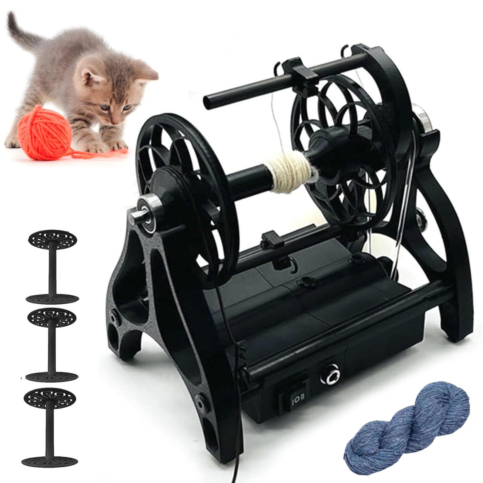 Roue rotative électrique en fibre de laine pour tissage unique