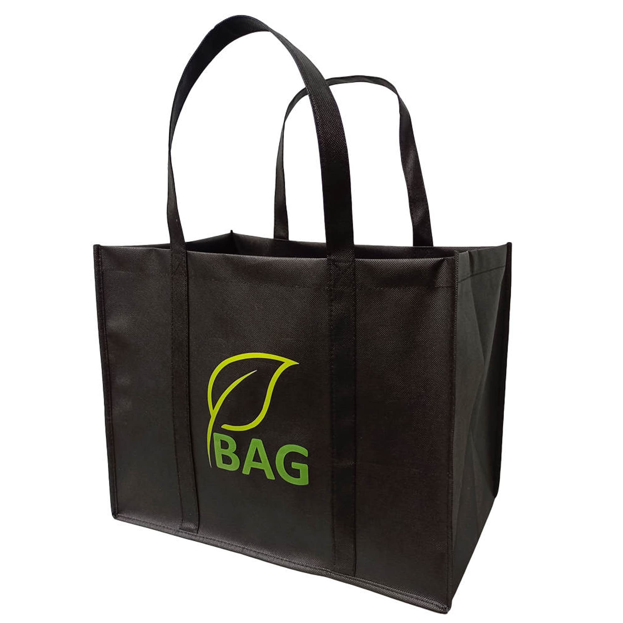 Eco_Bag set of 10 reusable bags for groceries, Foldable non-woven Heavy Duty shopping Bags with Reinforced Handles Eco friendly