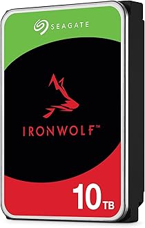 Seagate IronWolf, 10TB, NAS, Internal Hard Drive, CMR, 3.5 Inch, SATA, 6GB/s, 7.200 RPM, 256MB Cache, for RAID Network Attached Storage (ST10000VN000)