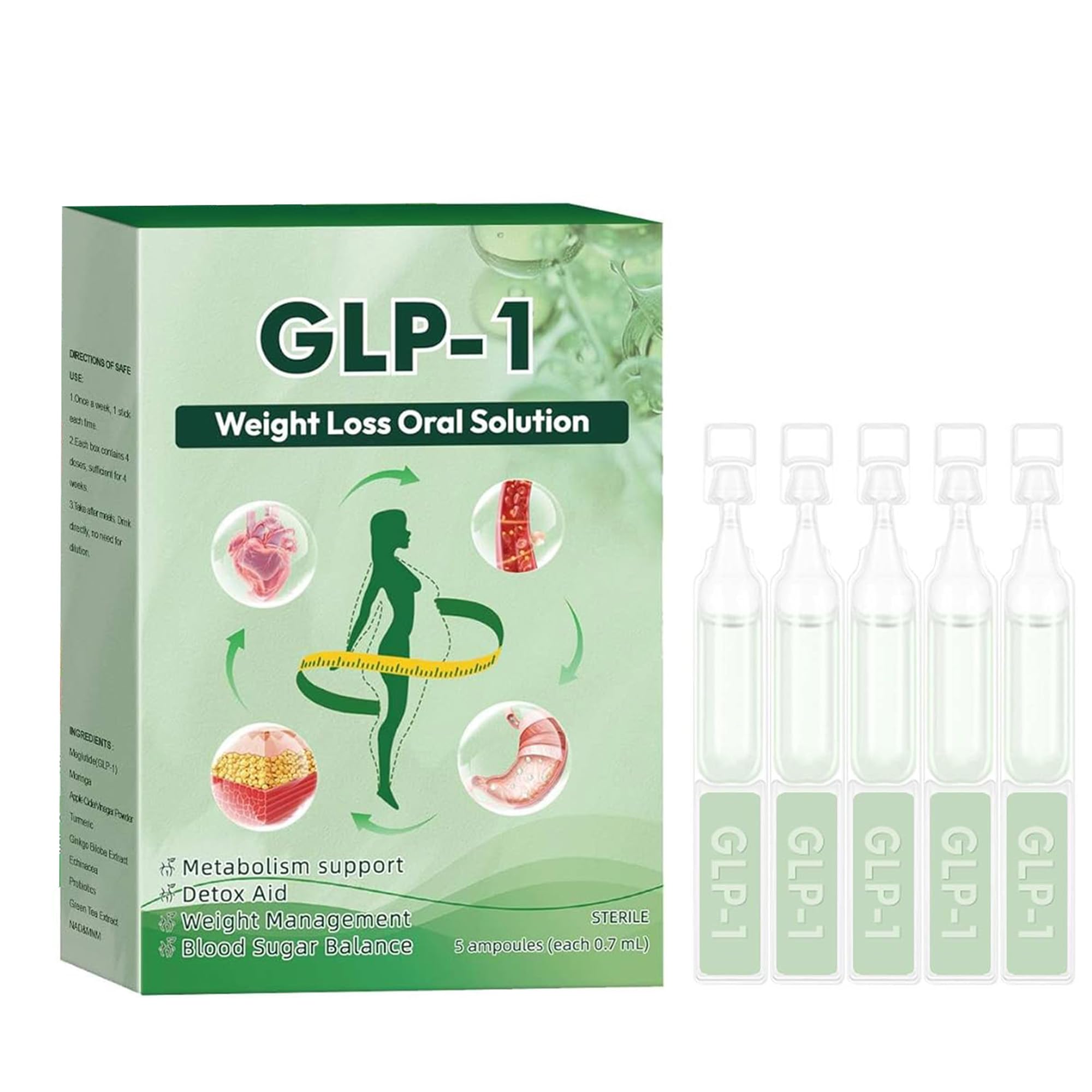 2025 New Glp-1 Oral Solution, GLP-1 Moringa Drops, Natural GLP-1 Drops for Women and Men (1PCS)