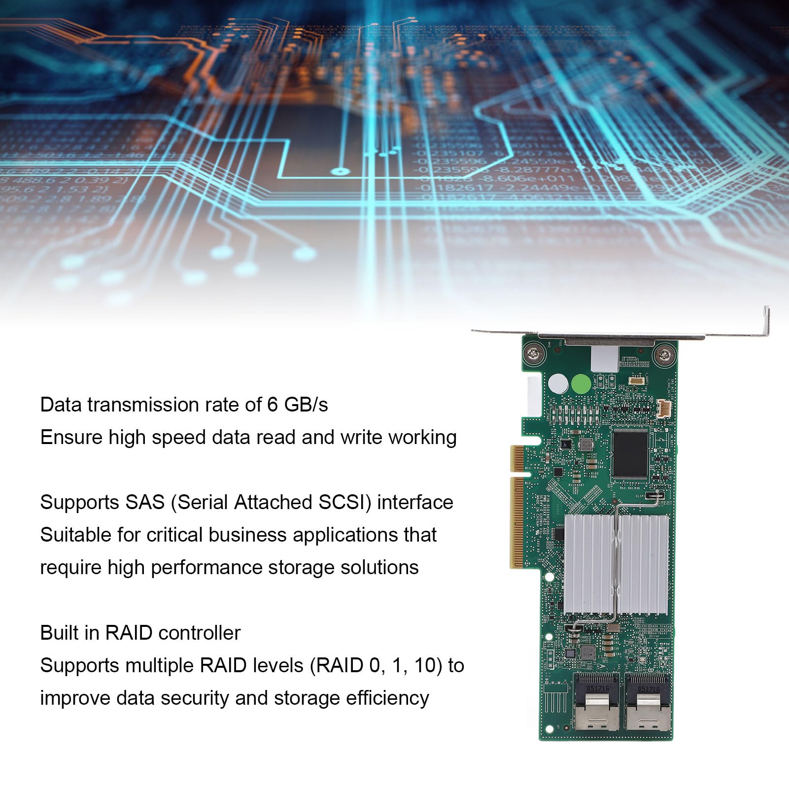 Scheda Controller RAID IR H310, Scheda Array SAS PCI Express X8 da 6 GB/s per system Server