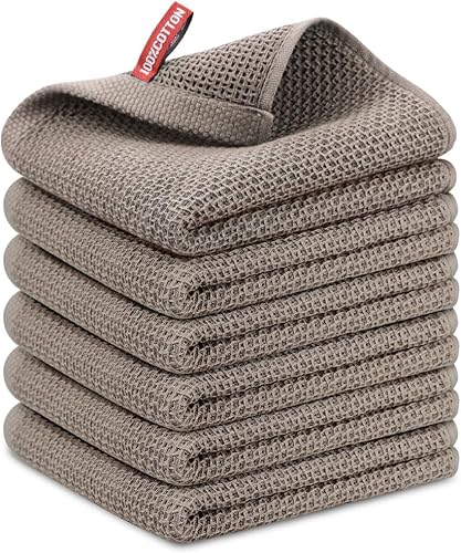 Nialnant Toalla de cocina 100% algodón con tejido de gofre, paños de cocina para lavar platos, suaves y absorbentes, de secado rápido, trapos de