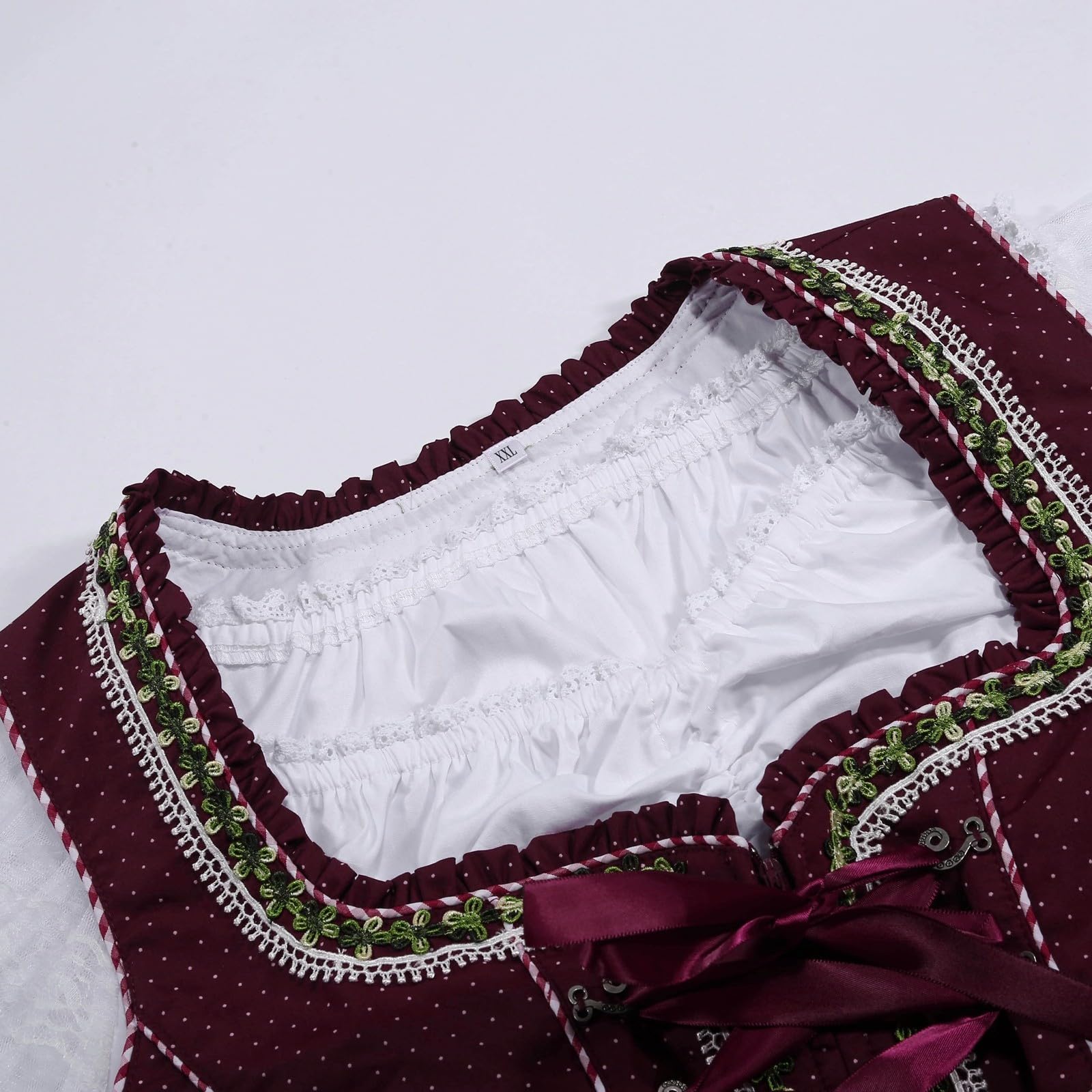 Generico Abito Tradizionale Dirndl da Donna, Costumi Tradizionali Bavaresi Camicetta e Grembiule Dirndl 3 Pezzi per Le Occasioni Speciali Dell'Oktoberfest, Halloween, Carnevale