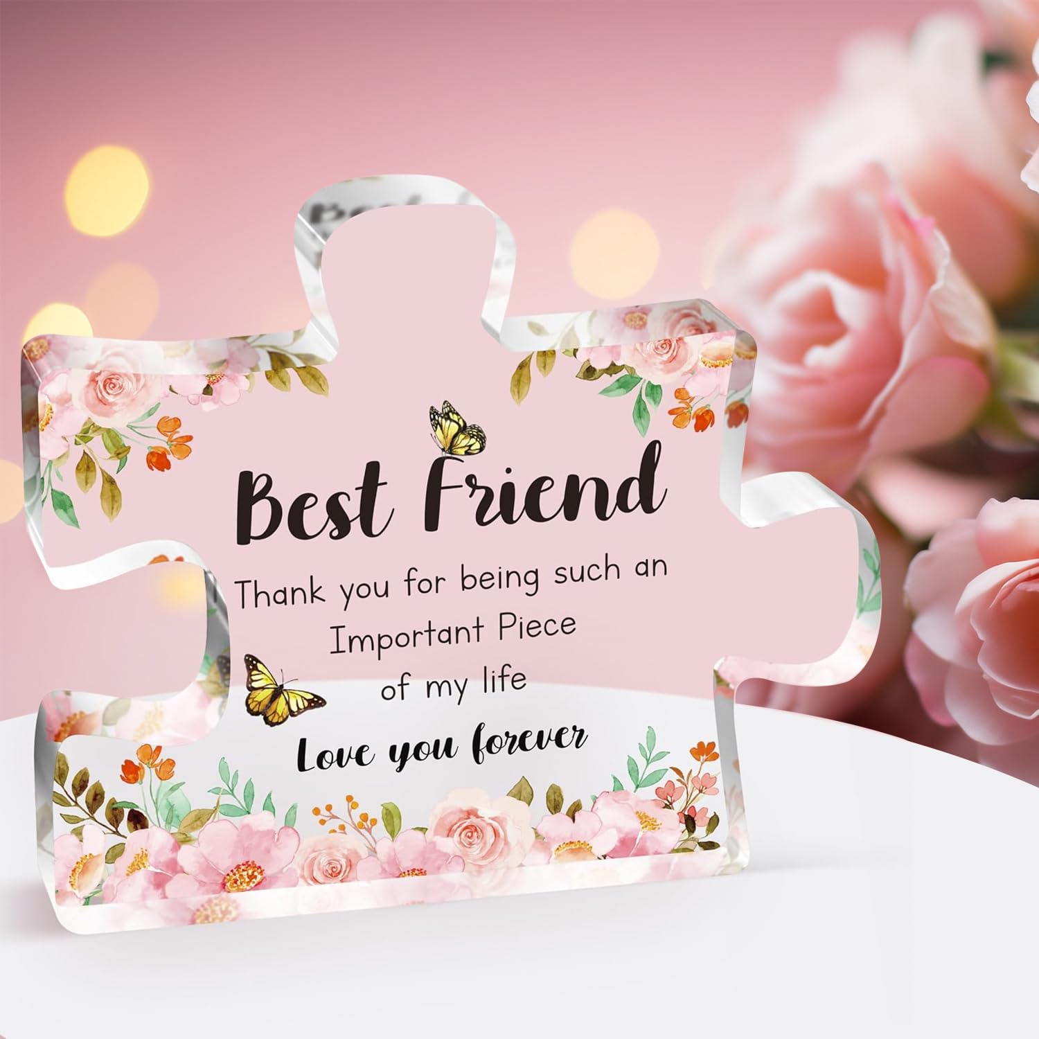 Gifts for Women, Engraved Puzzle Shaped Acrylic Plaque Gifts for a Best Friend, Birthday Gifts for Women, XMAS Gifts for Women, Unique Gifts for Women, Gift Ideas, 10 * 8.5 * 1.5 cm