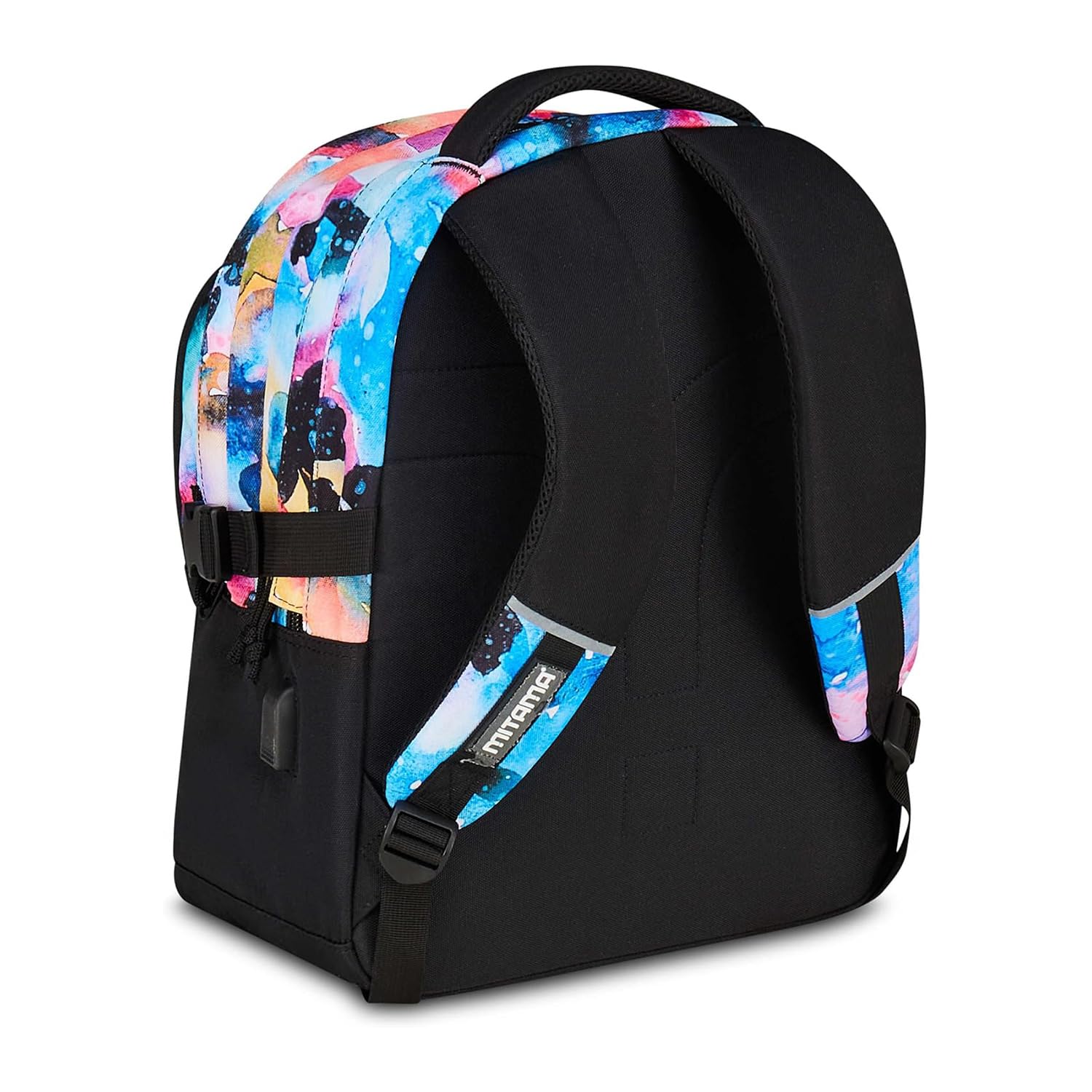 Mitama Zaino Scuola WATER COLOR, #BDBF, Triplo Scomparto, Tasche Porta Borraccia, Spallacci Ergonomici, Scuola Elementare Bambina, Media
