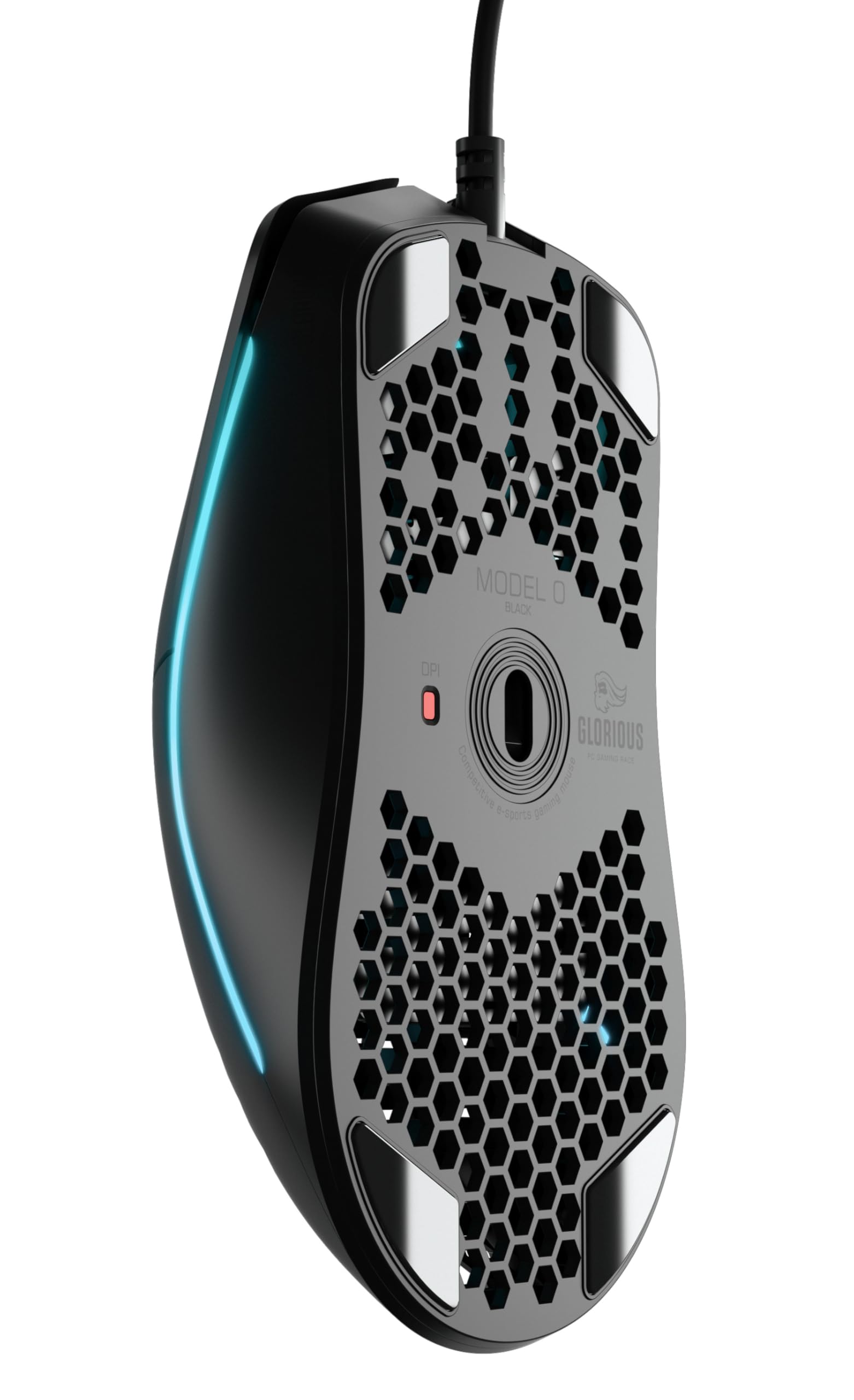 GLORIOUS Gaming Model O Ratón Gaming con Cable - 67 g superligero, diseño Colmena, RGB, Sensor Pixart 3360, switches de Omron, ambidiestro - Negro Mate