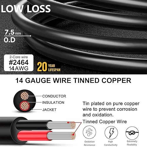 Miniatura 4 de Cable de extensión Jackery de 30 pies 14AWG 0.315 in Panel solar Cable de extensión de 0.315 in DC enchufe de alimentación para Jackery SolarSaga