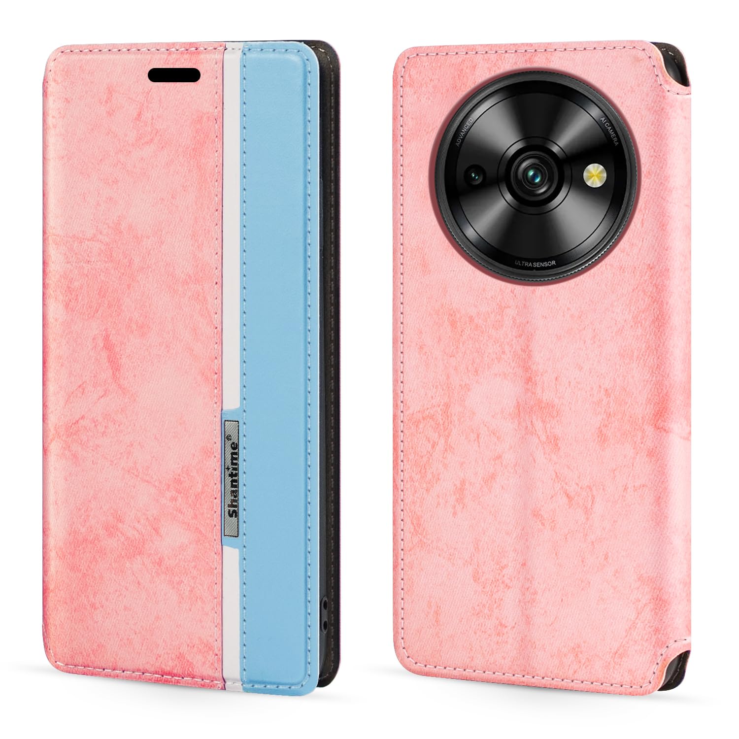 CAXKJE Custodia A Libro In Pelle PU + Pellicola Vetro Temperato Per Oukitel C59 - Cover Portafoglio Con Slot Per Carte E Funzione Stand - Blu