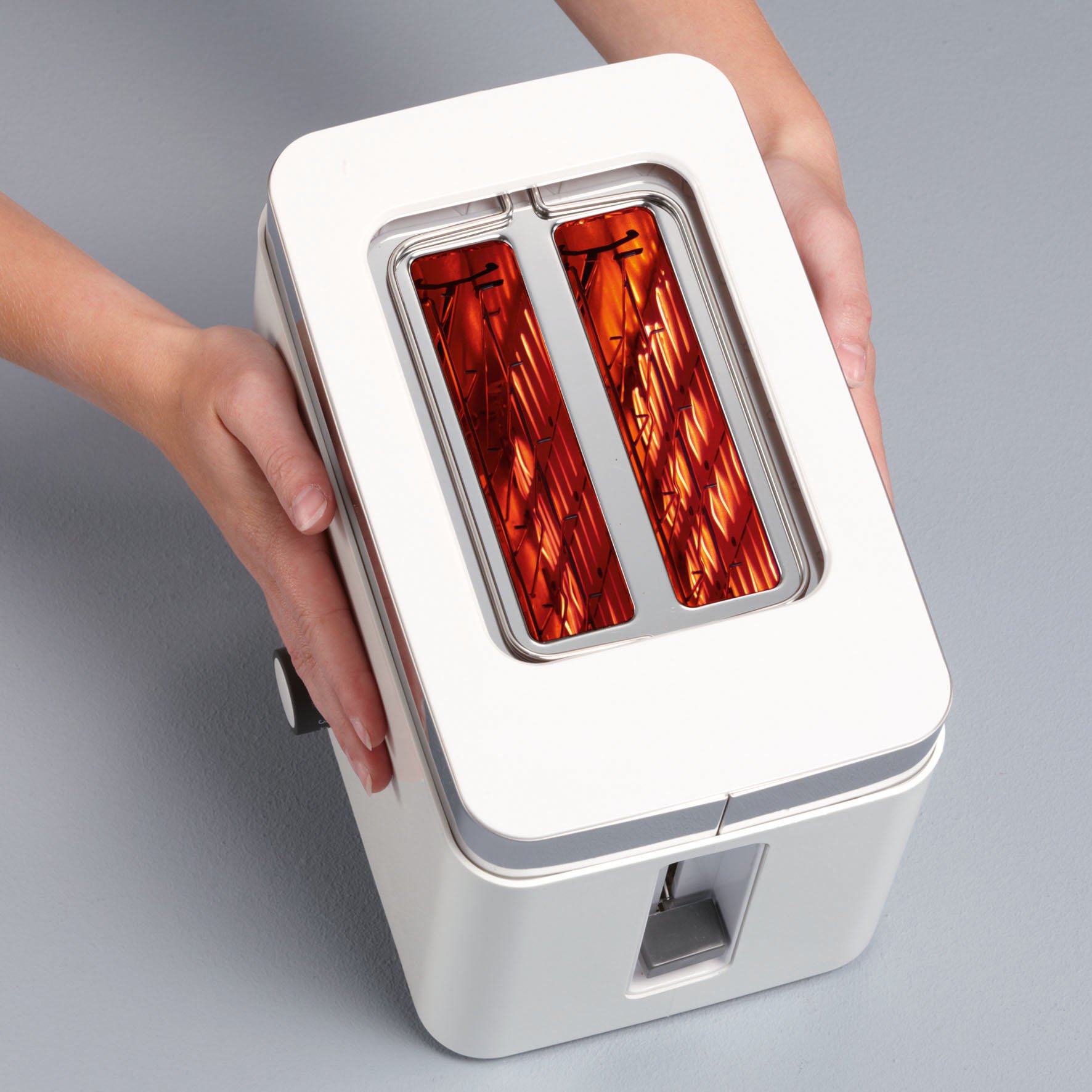 GRAEF Toaster TO61 Weiß 2-Scheiben-Toaster mit Brotscheibenzentrierung, Brötchenaufsatz, 6 Bräunungsstufen und Krümelschublade, Stopp-Taste, Auftaufunktion, Nachhebevorrichtung, Sicherheitsabschaltung
