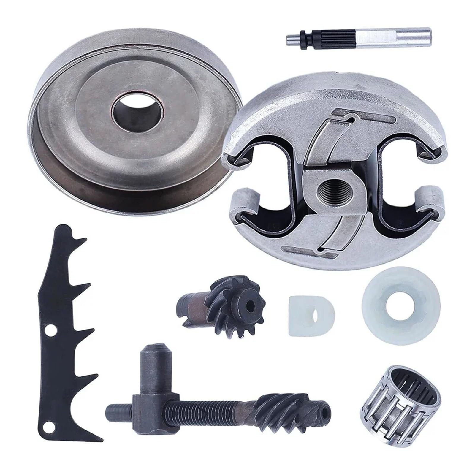 Tambor de embrague con cojinete de agujas Tambor de embrague de motosierra Modelos compatibles Piezas de repuesto Kit de tambor de embrague de motosierra T