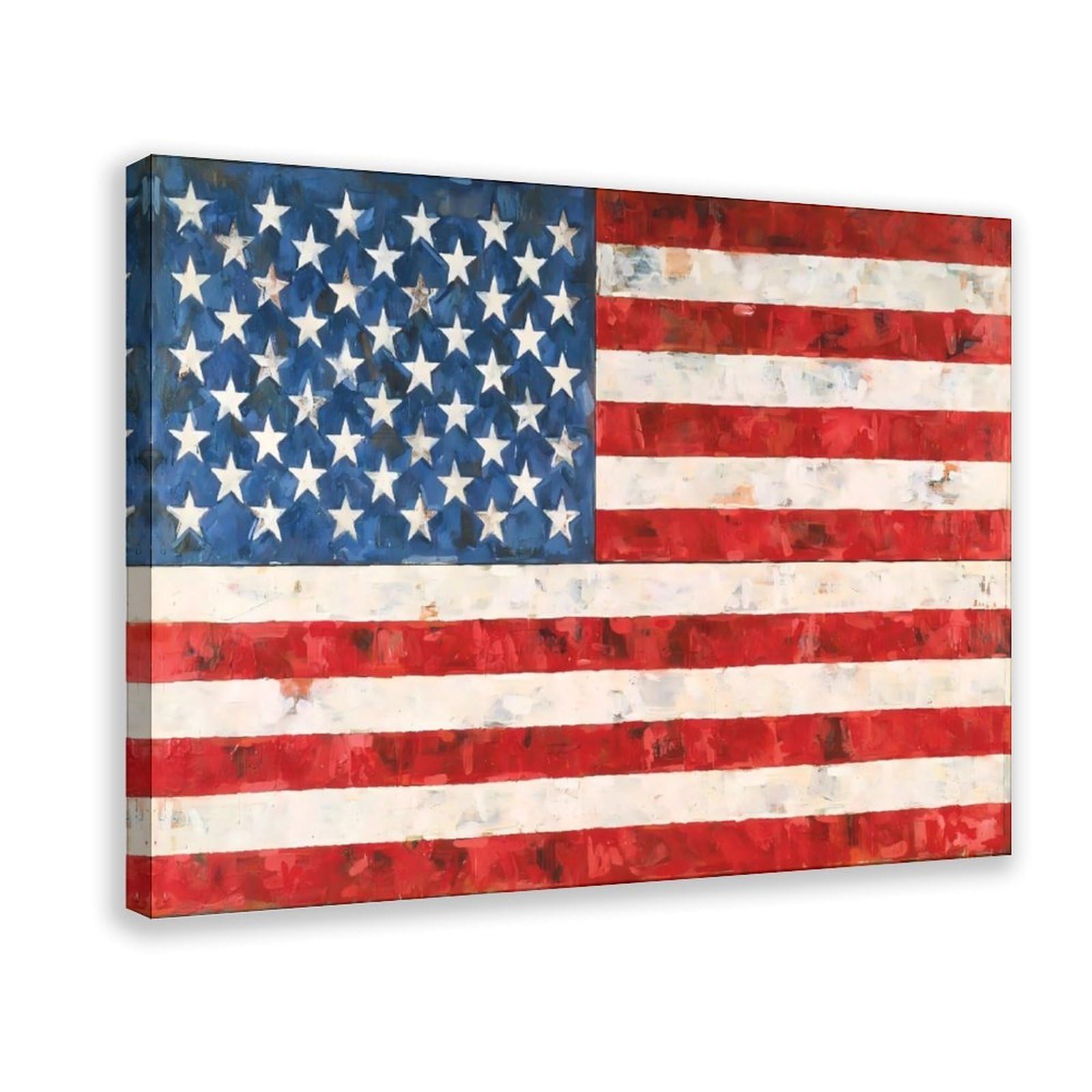 Impression sur papier mat Jasper Johns Flag avec cadre de qualité 61x91 - 8