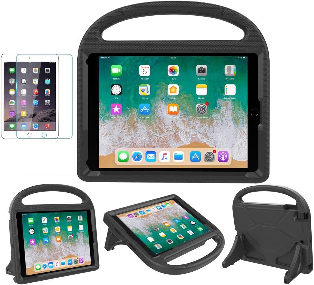 Kids Case Compatible With IPad Air 11 Inch M3 (2025) / M2 (2024), Lightweight EVA Shockproof Convertible Handle Stand Tablet Cover Compatible With IPad Air 11" 7th/6th Gen M3/M2(Purple