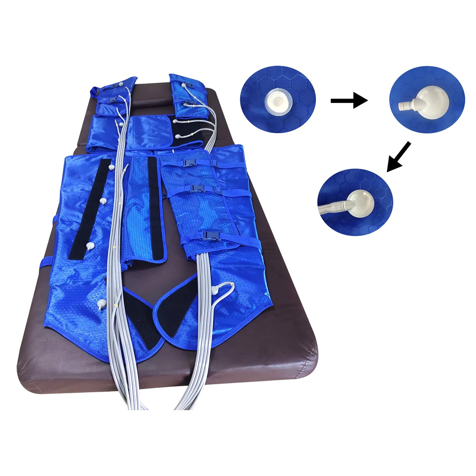 Strumento per Pressoterapia a Vuoto con Onda d'Aria a Infrarossi Lontani 16 Airbag per Massaggio Completo del Corpo Massaggio di Drenaggio Linfatico Perdita Peso Attrezzatura per Massaggi di Bellezz