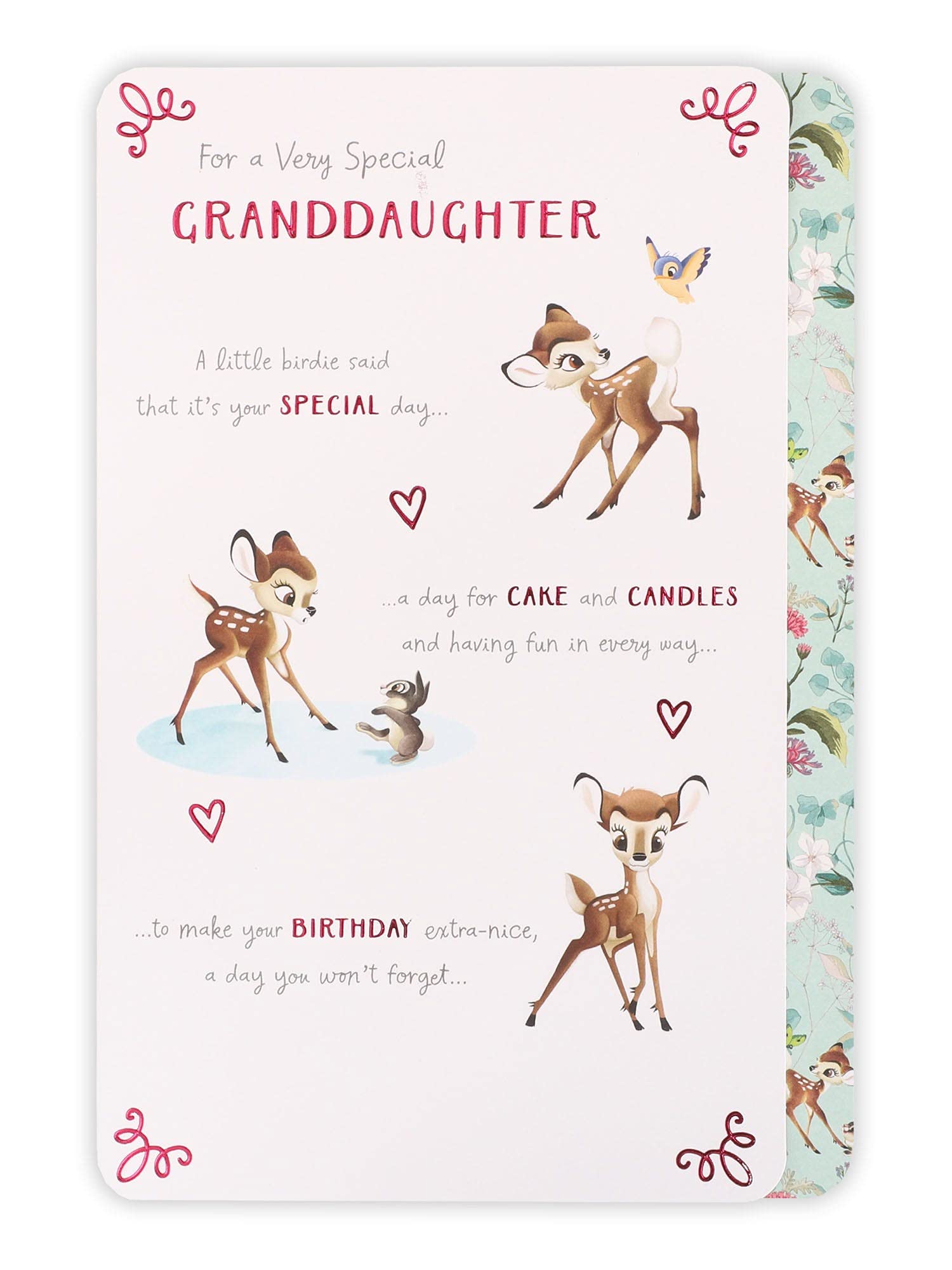 Buy Granddaughter Birthday Card - Bambi Birthday Card for Granddaughter