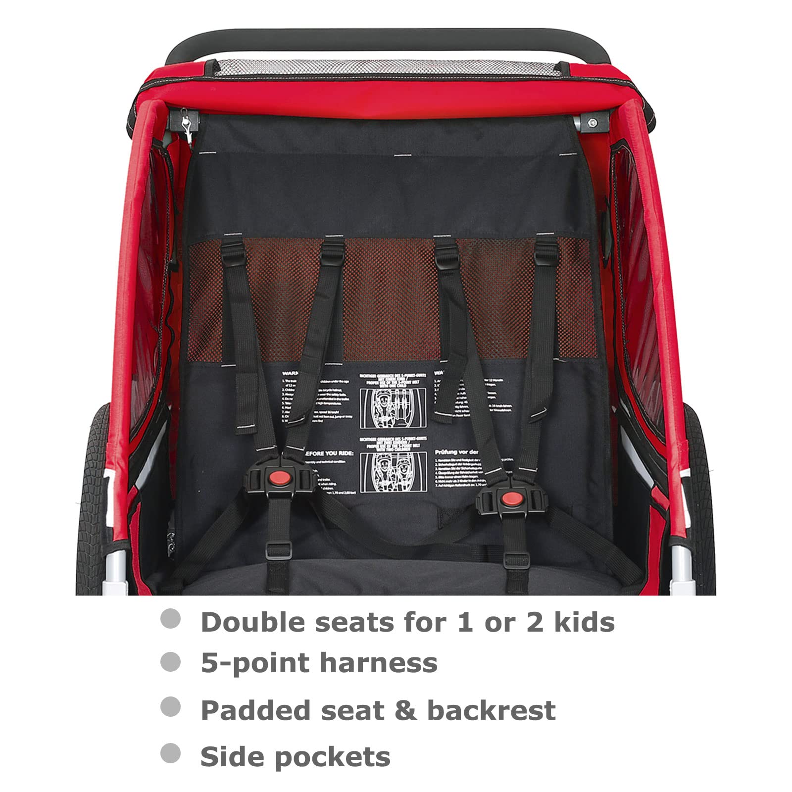 TIGGO World Rimorchio per bicicletta bici Jogger 2 in1 Ciondolo Bambini
