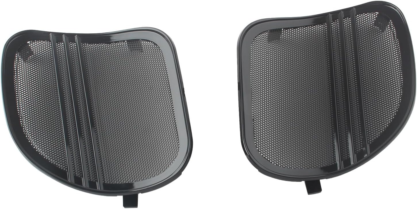 Motorcycle Front Speaker Grills Cover Fits for 2015-up Road Glide Models with Original Equipment or Stage I Speakers Set of 2 Black