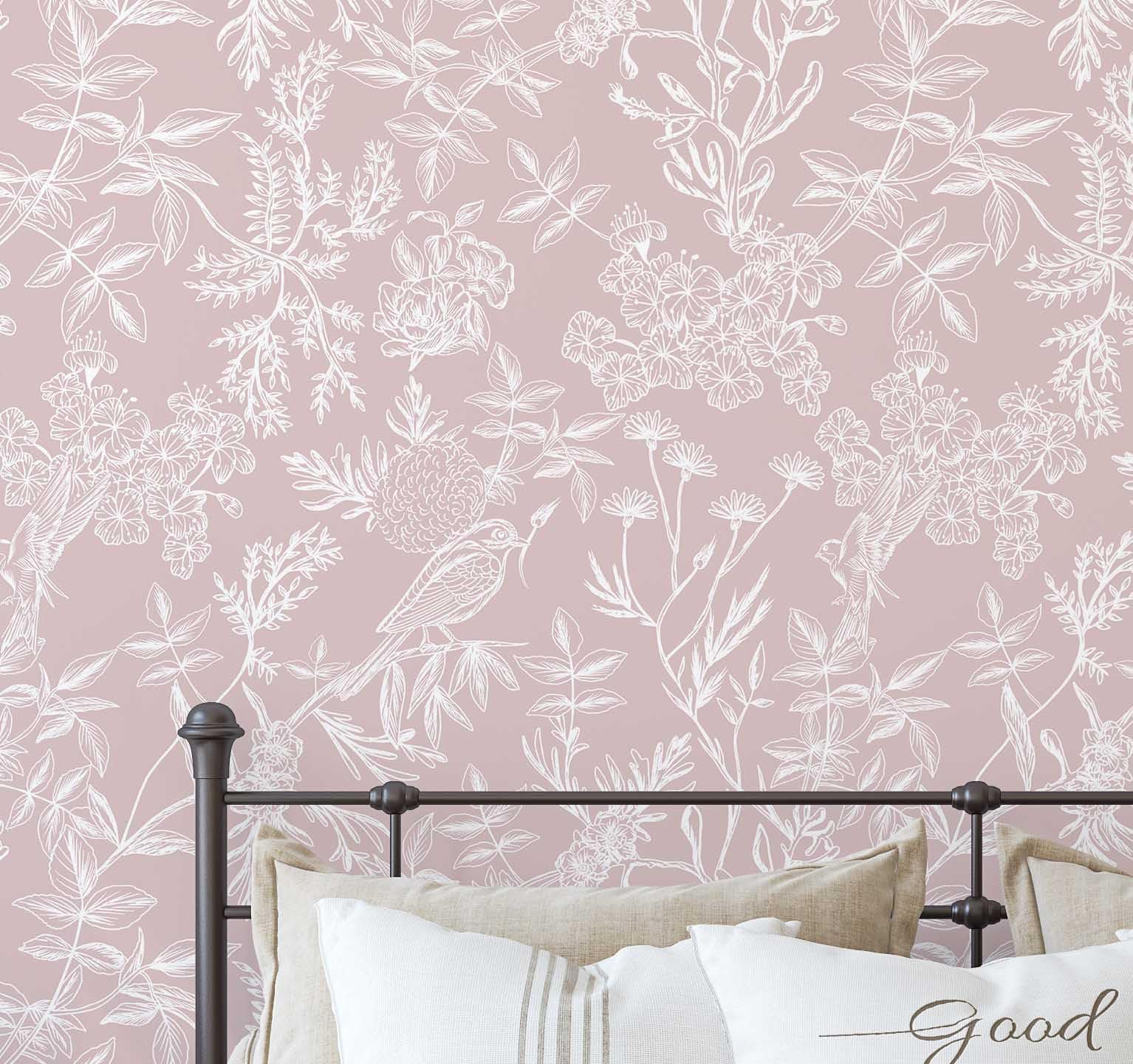 Papier peint autocollant imperméable et amovible rose pour relooker vos armoires