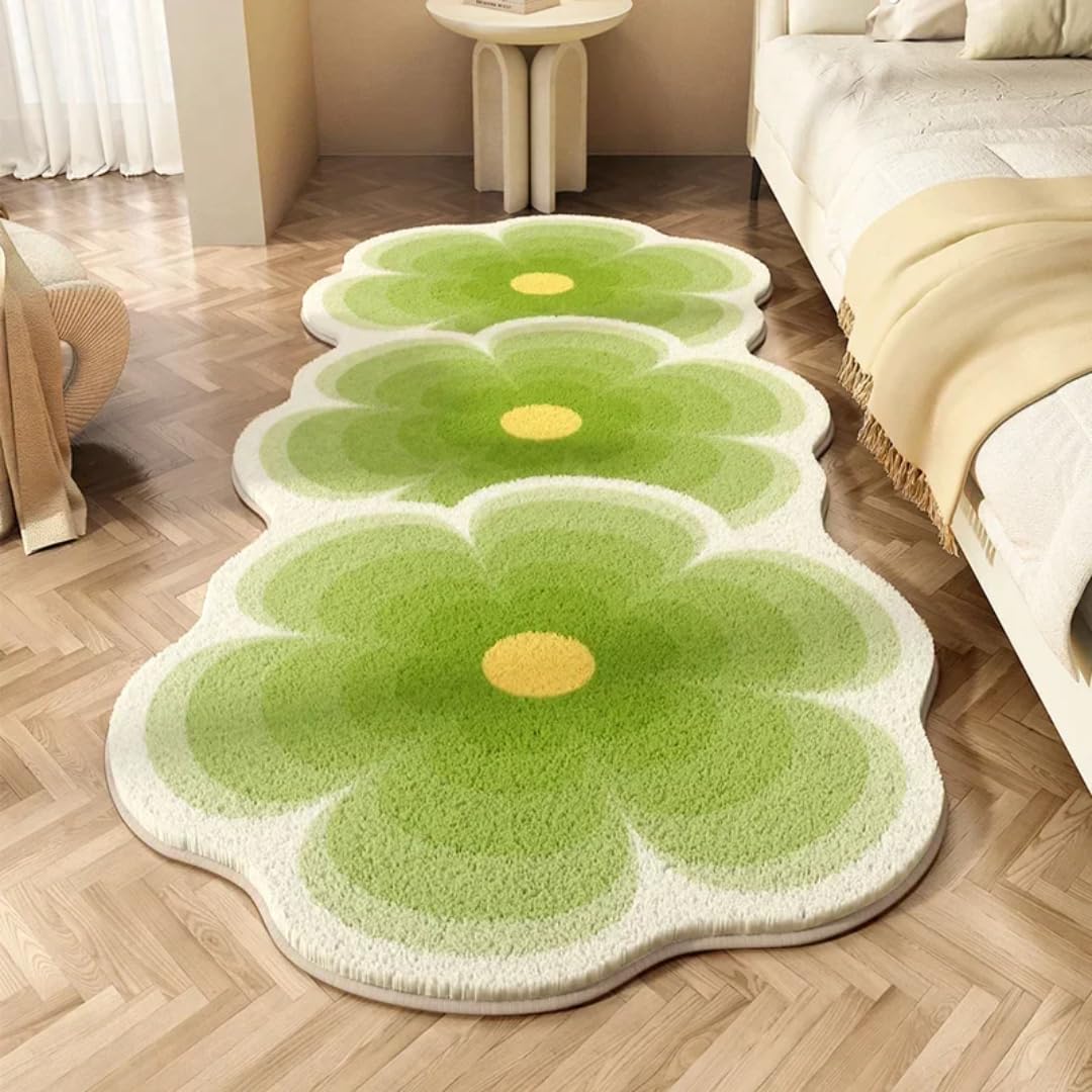 Tapis de sol en peluche pour décoration de chambre à coucher moderne et cosy