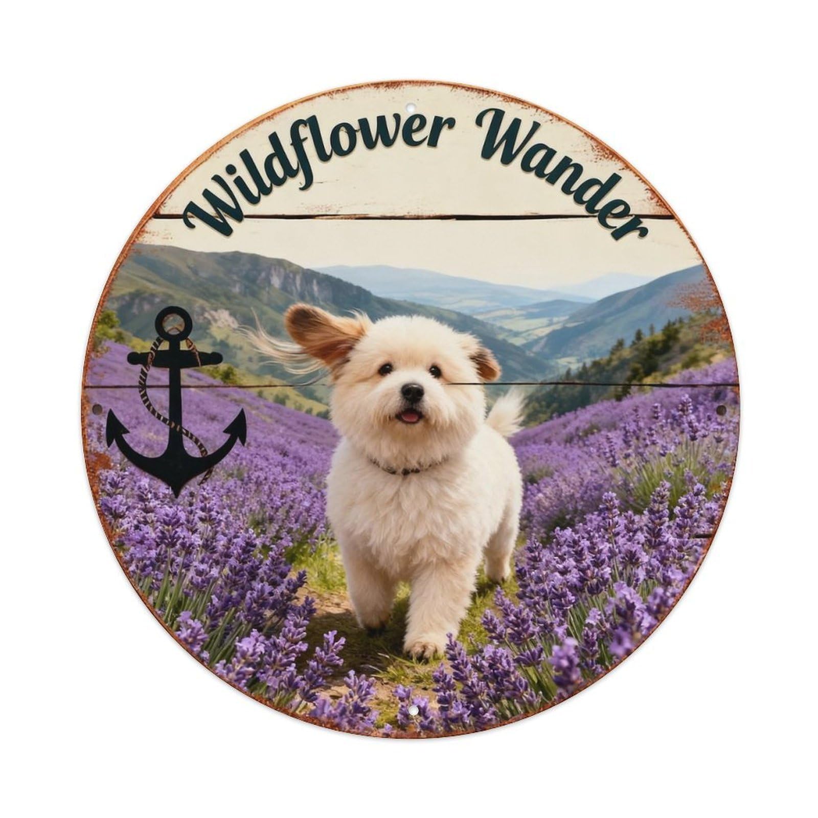 Wildflower Wander Sign Metal Tin Sign Plaque