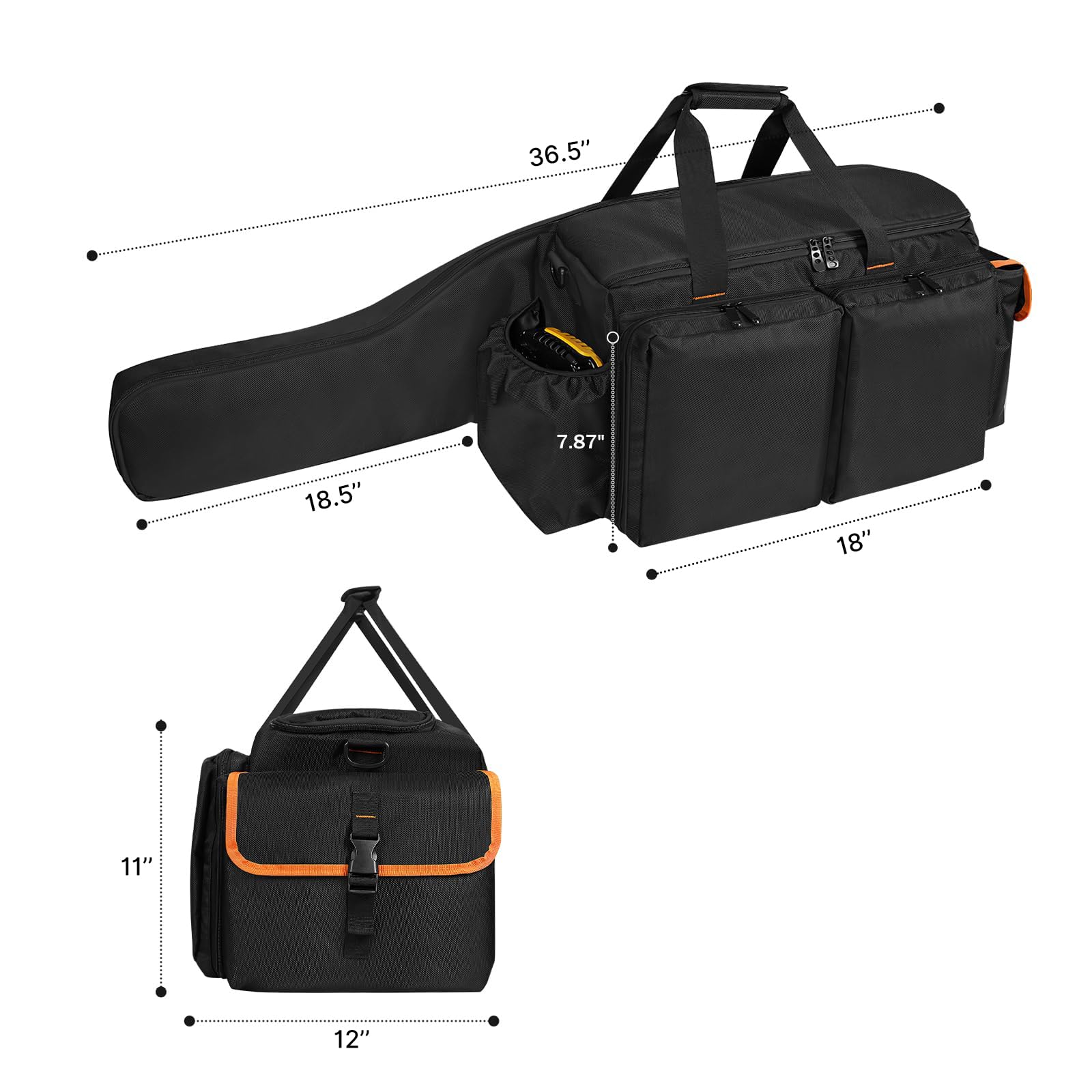 ORKELS Bolsa de Motosierra Compatible con Ego, Dewalt, Greenworks de 14, 16 y 18 Pulgadas, Funda de Almacenamiento Duradera para Motosierra y Accesorios, Solo Bolsa