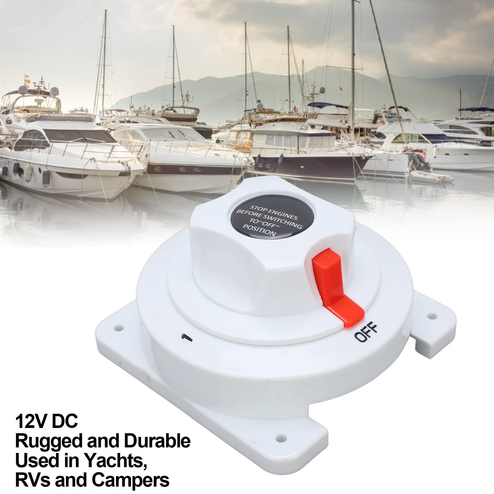 Alomejor Interruttore Staccabatteria Marino Interruttore Staccabatteria 12‑32V Interruttore Isolatore per, Barca, Auto, Camper