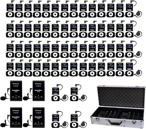 Miniatura 28 de Retekess Sistema de audio inalámbrico T130 para guía turístico, equipo de traducción de la iglesia, calidad de sonido clara, auriculares de guía