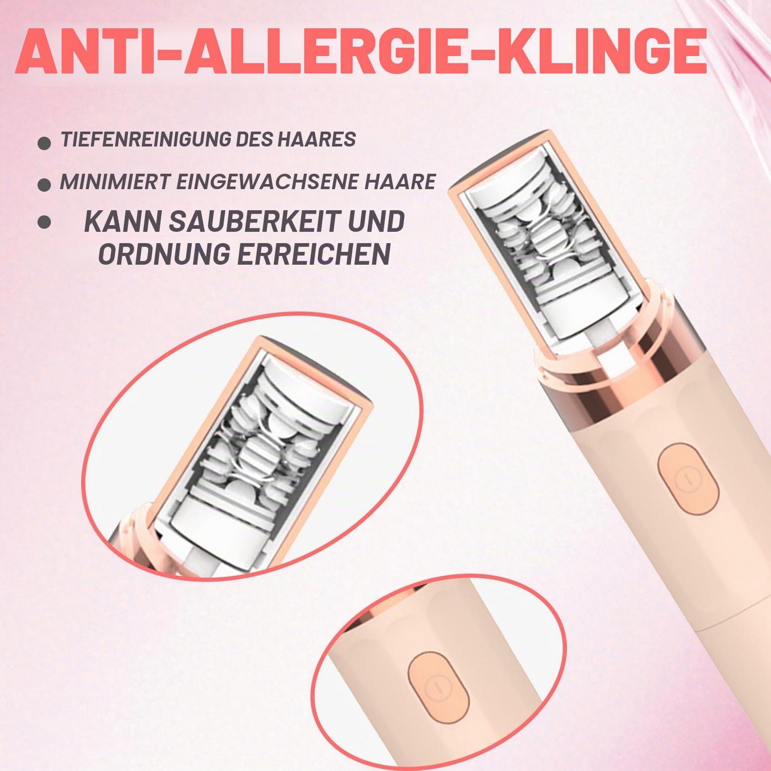 Epilierer Damen Gesicht, 2 in 1 Gesichtshaarentferner für Frauen mit LED-Licht, Kabelloser Elektrischer Gesichtsepilierer Schmerzfreie Wiederaufladbar für Augenbrauen Lippen Kinn Bikinizone