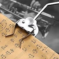 Vista 9 de Trompeta Trombón Clip de partituras Trompetista Lira Partitura Soporte de abrazadera (Plata)