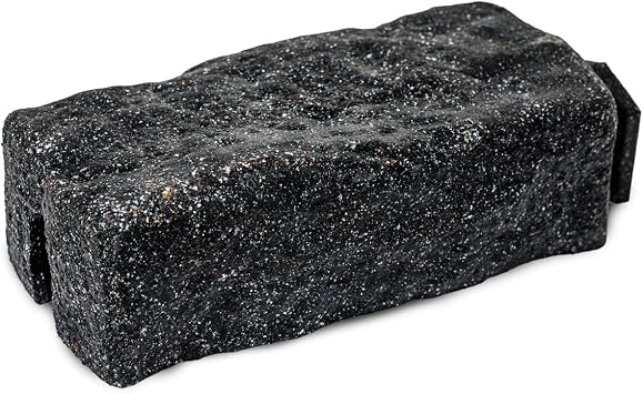 Beuta DIY Dig-Free Faux Stone Landscape Edging Extension Brick Adds 7.25" to Your Landscaping Project 1 Pc, Charcoal Connects with Other Beuta Bricks