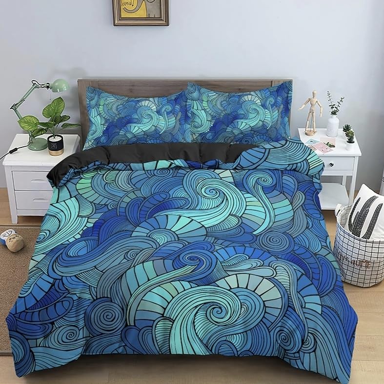 Parure de lit anti-plis et facile à laver avec housse de couette 140x200