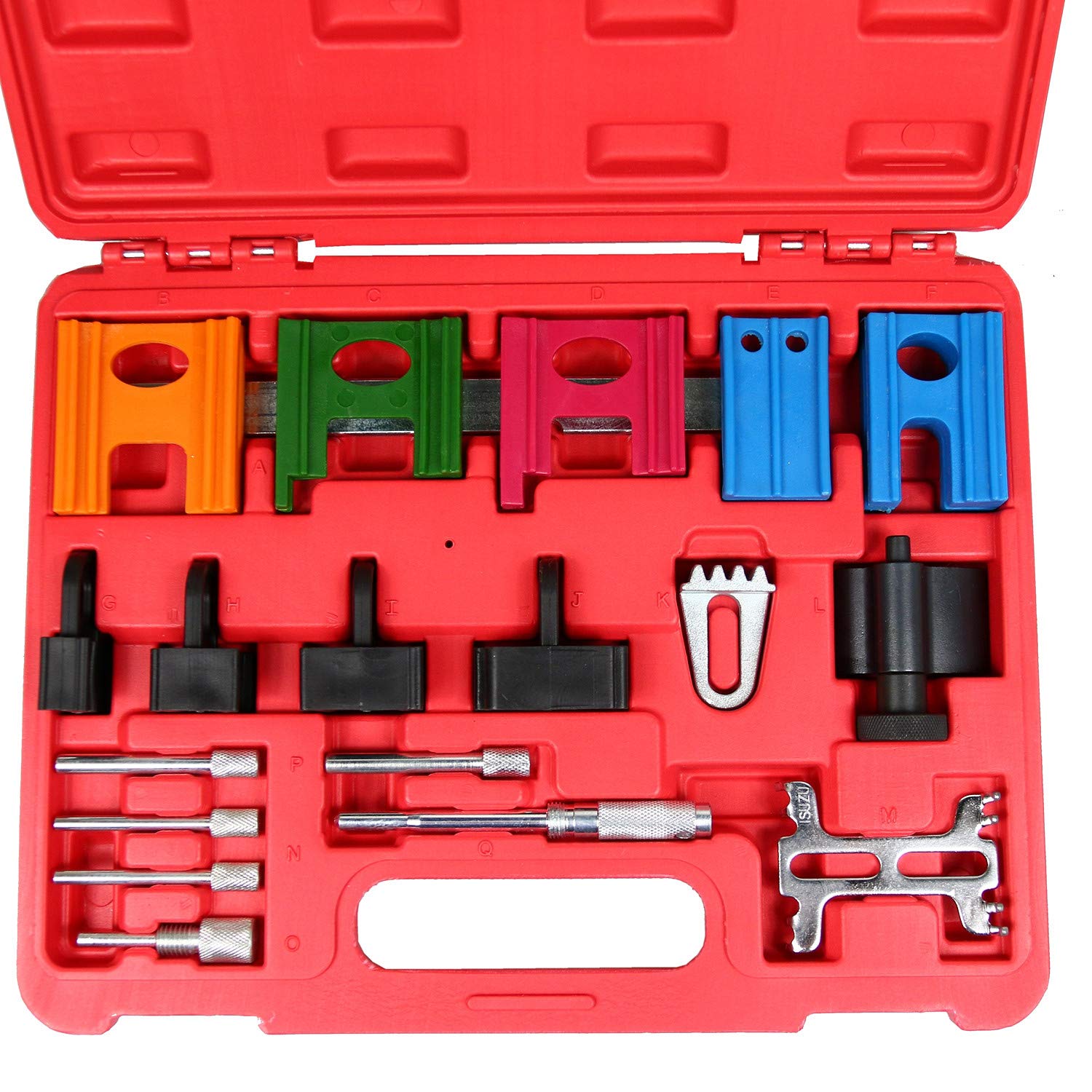 19Pcs Ensemble d'Outils de Synchronisation Outil de Chronométrage Blocage d'arbre à Cames Verrouillage de Distribution Universel pour Voiture