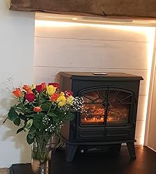 Russell Hobbs RHEFSTV1002B 1.85KW Freestanding Black Electric Stove