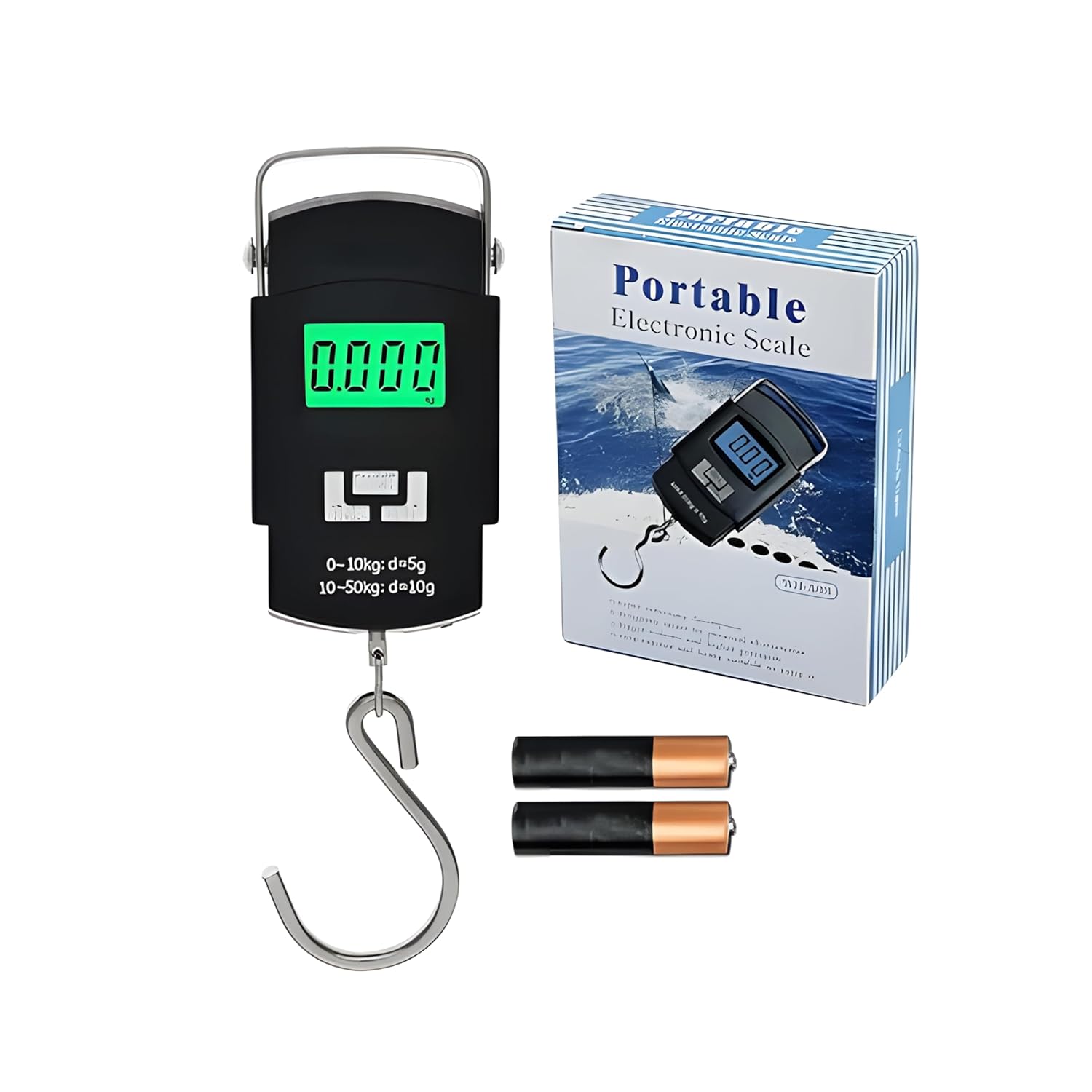 Digital Hanging Weighing Scale with LCD Display | Portable Electronic Luggage/Fish/Parcel Weight Machine | 50 Kg Capacity with Hook For Multi-Purpose Use Digital Hanging Weighing Scale with LCD Display | Portable Electronic Luggage/Fish/Parcel Weight Machine | 50 Kg Capacity with Hook For Multi-Purpose Use