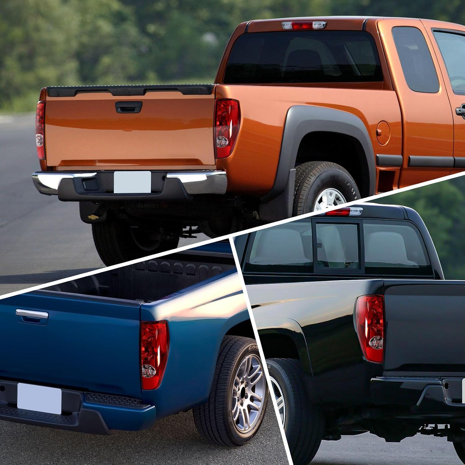 Tail Lights Assembly Cover for 2004-2012 Chevy Colorado & GMC Canyon, Pickup Driver and Passenger Side Rear Brake Tail Signal Lamp Cover Replacement