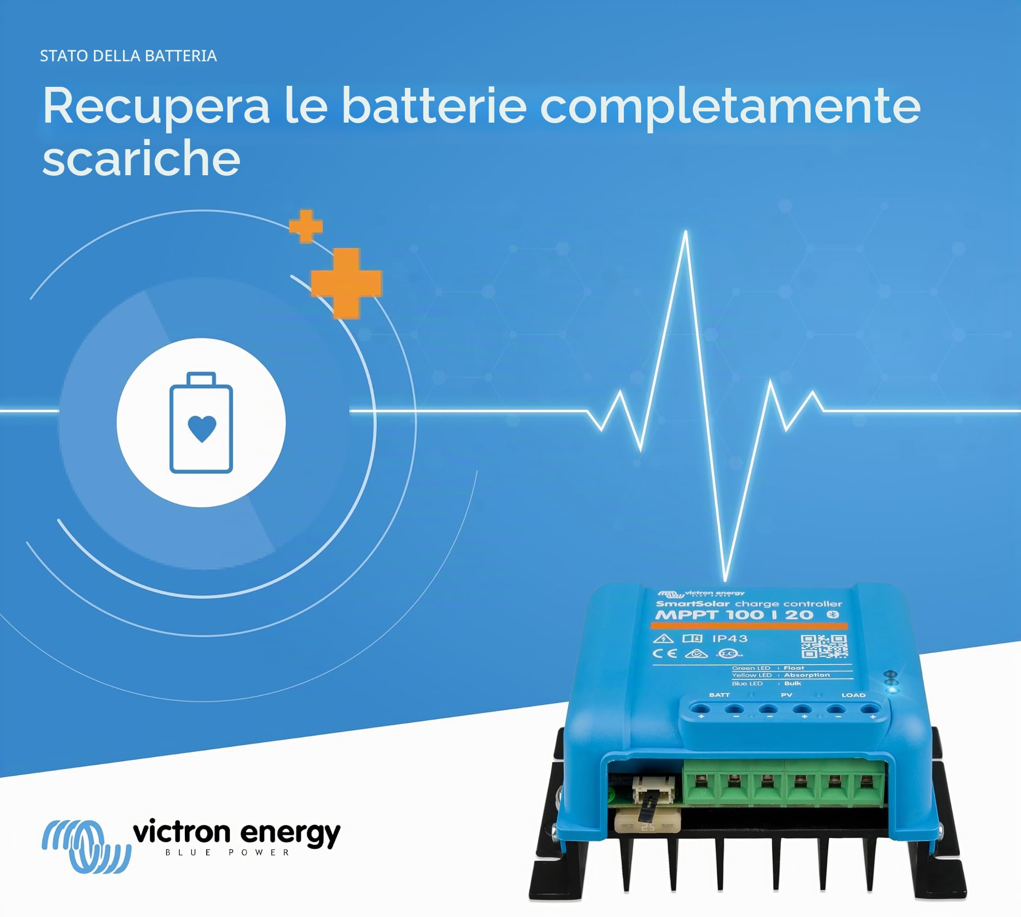 Victron Energy SmartSolar MPPT - Regolatore di carica solare 100 V, 20 Amp 12/24/48 Volt (Bluetooth)
