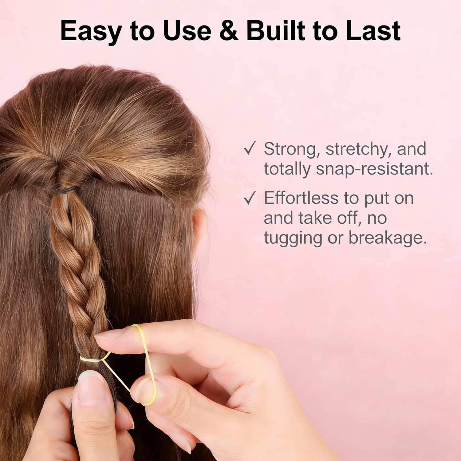 1200 Piezas Mini Gomas de Pelo, Coletero Elástico Bandas Suaves Multicolor, Para Niños, Cintas de Trenzado, Trenzas, Peinado de Boda y Más — view 4