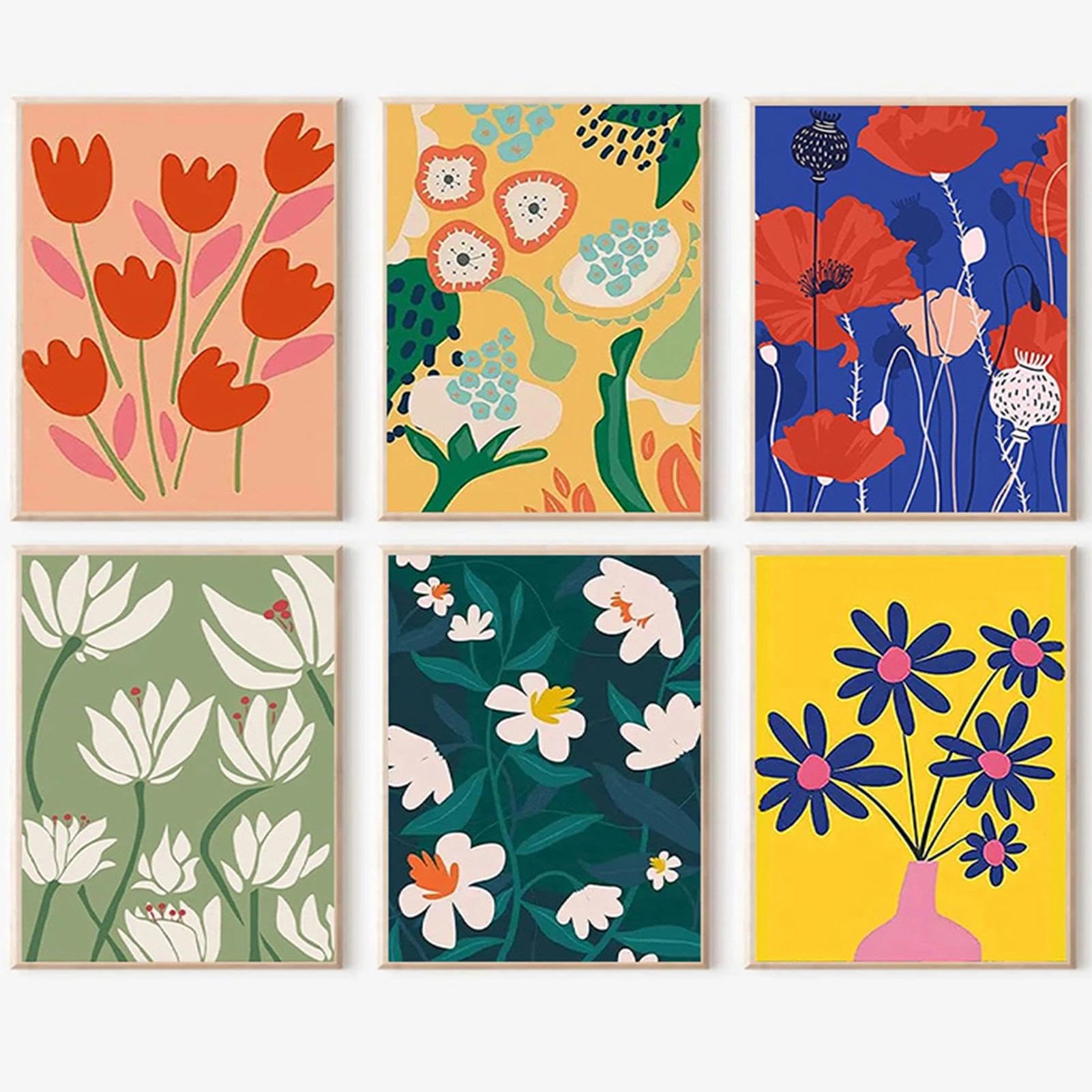 YALKIN Quadro Dipinti Con Numeri Per Adulti Fai Da Te, Set Pittura Acrilica Su Tela 40x50 Con Fiori Astratti, Decorazione Parete Casa, Idea Regalo Creativa - 2