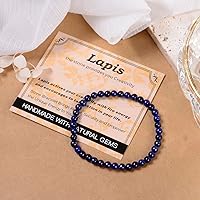 Vista 263 de MASSIVE BEADS Pulsera elástica de yoga hecha a mano con piedra natural, cristal curativo, energía, regalos para adultos unisex de 0.157 in, 0.236