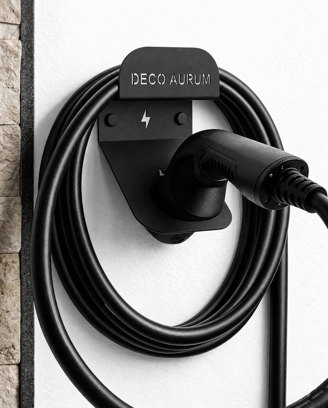 NEXA Supporto Cavo di Ricarica EV da Parete in Acciaio | Porta Connettore Wallbox Universale | Made in Italy