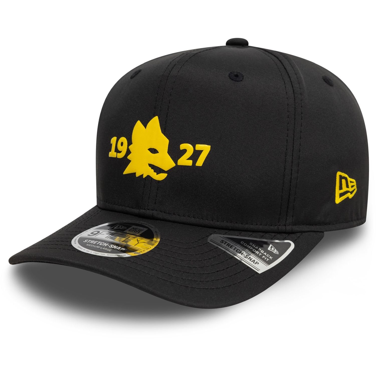 New Era 9Fifty Stretch Snapback Cap - Puff AS Roma - S/M Black