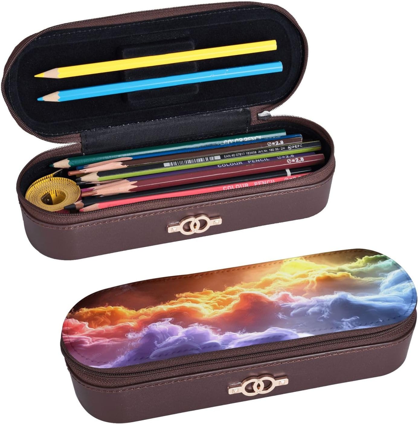 Colorful Sky Leather Multi Slot Pen Storage Case image 2