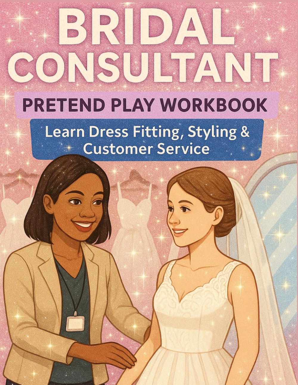 Bridal Consultant Pretend Play Workbook Learn Dress Fitting, Styling & Customer Service: A Fun Interactive Workbook for Kids to Learn Bridal Shop Skills, Dress Styling, and Customer Service
