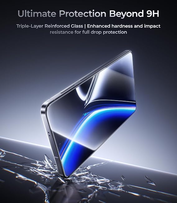 BENKS GlassWarrior AR Screen Protector for Samsung Galaxy S25 Edge, 9H+ Shatterproof [Military-Grade Protection], Superior Scratch Resistance Anti-Reflective Tempered Glass Screen Protector