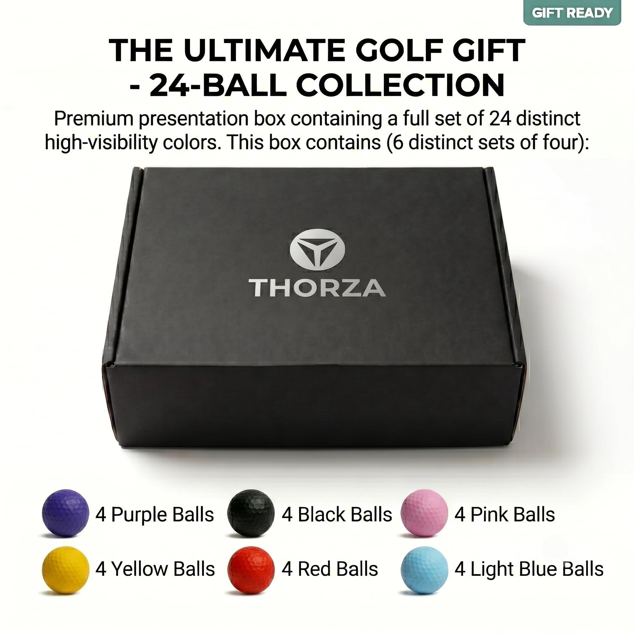 Thorza Colored Golf Balls - Multicolored Set of 6, 12, 24 Mini Golf, Putting Practice and Training — Amazon image 7