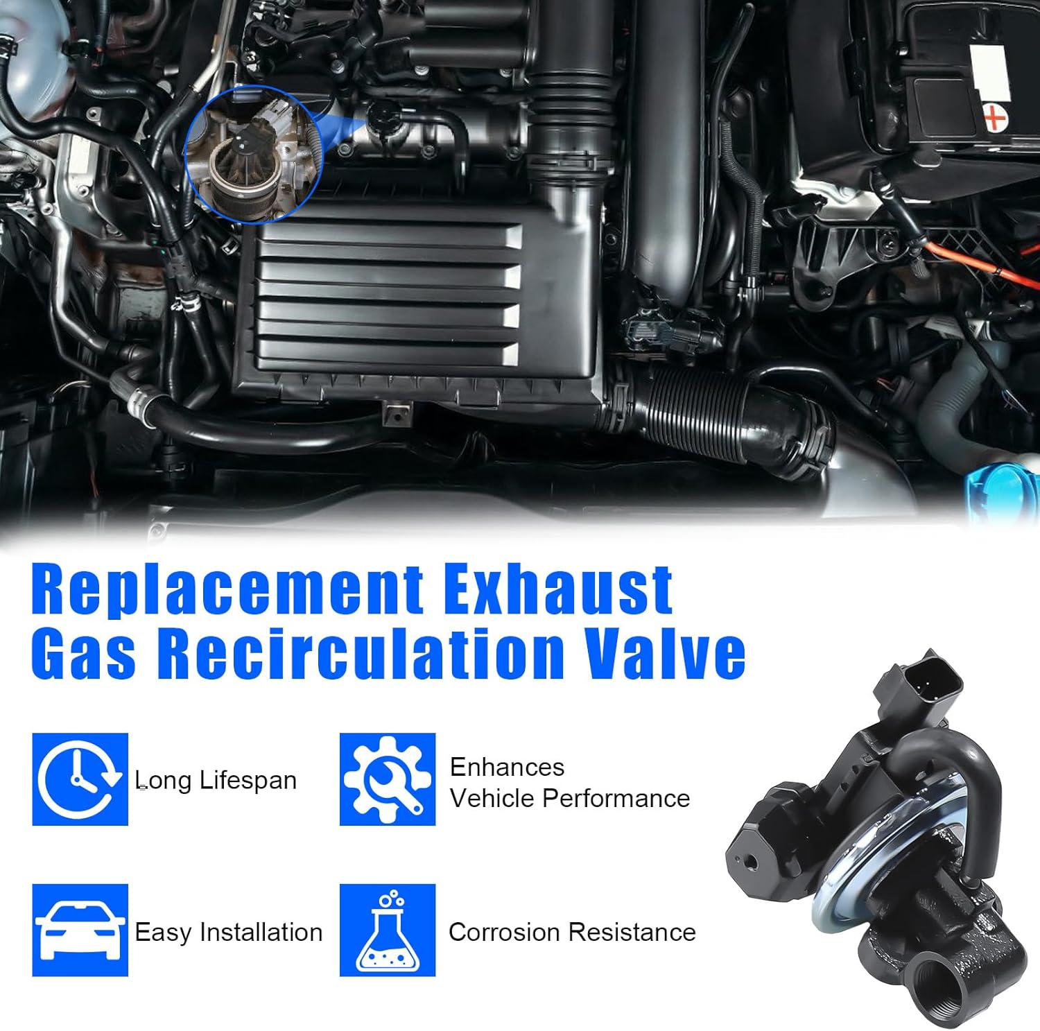 EGR2107 EGR Valve For Ford Crown Victoria 2003-2011, For Lincoln Town Car 2003-2011, For Mercury Grand Marquis 2003-2011, Replace# EGV1042 EGR1801