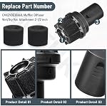 Muffler Diffuser Wet/Dry Vac Attachment 2-1/2 Inch for Craftsman Shop Vacuums Diffuser, CMXZVBE38660 Muffler Diffuser Attachments, W/ 2-Pcs Sponge, Black.