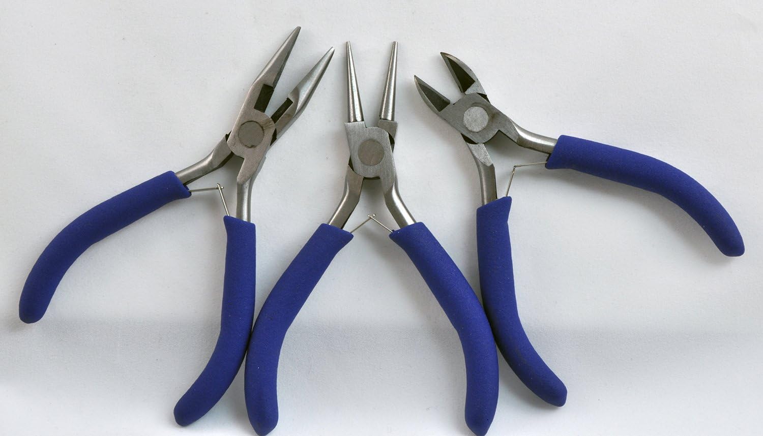 Bead Buddy Deluxe Tool Set-3 Essential Tools for Beading - Chain Nose Pliers, Round Nose Pliers, Side Cutter Pliers for Jewelry Making with Comfort Grip Handles, Craft Pliers