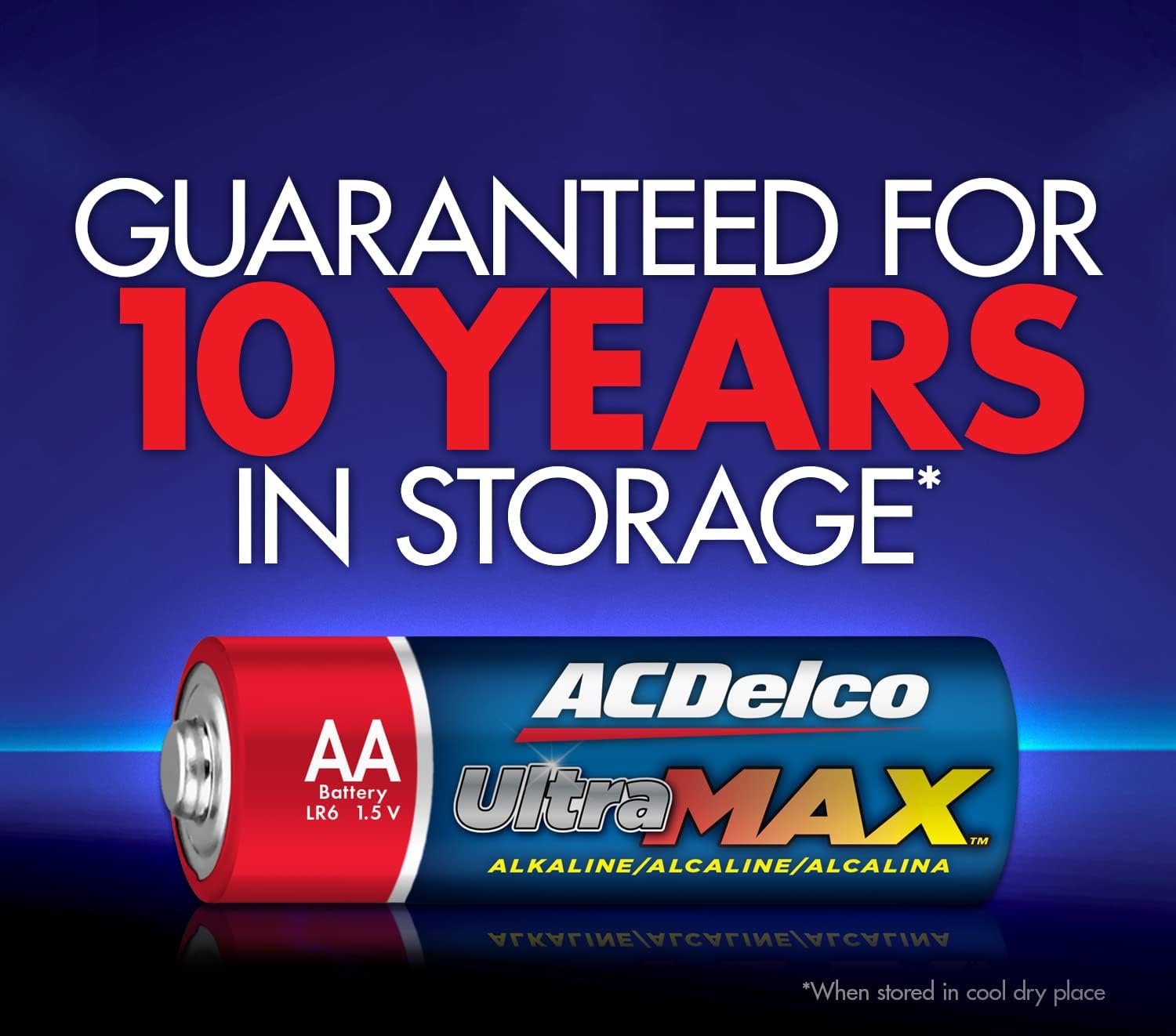 ACDelco UltraMAX 20-Count AA Batteries, Alkaline Battery with Advanced Technology, 10-Year Shelf Life, Recloseable Packaging