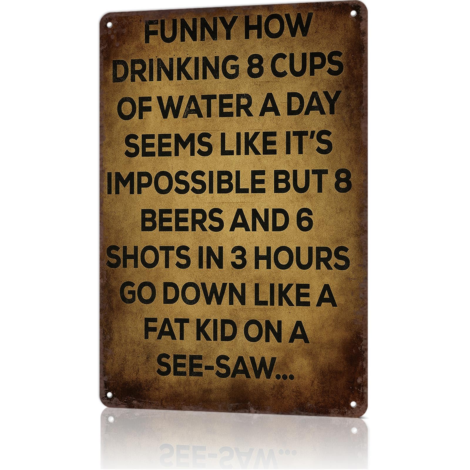 Retro Metal Aluminum Sign 8X12inch - Wall Art Decor Vintage for Garage Restaurant Cafe Bar Club Living Room Decor Plaque